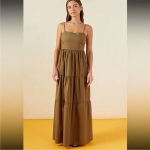 Monrow Poplin Midi dress